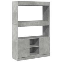 aparador alto madera de ingenieria gris hormigon 92x33x140 cm vidaxl