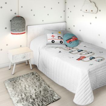 Colcha Bouti Reversible Transportes Cama 105