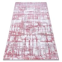 alfombra acrilica dizayn 122 rosa claro  gris claro 160x230 cm