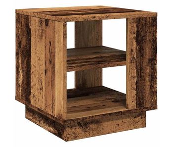 Mesa de centro madera ingeniería madera envejecida 40x40x43 cm