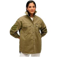 superdry camisa chemise manches longues military oversize para mujer