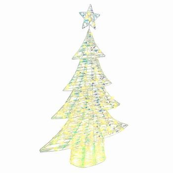 Árbol De Navidad 120 Led Cálido 120,5 Cm Pet Vidaxl
