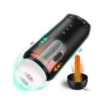 Masturbador Masculino Automático Con 4 Modos De Empuje, 4 Modos De Succión Y 10 Modos De Vibración, Color Negro Veanxin
