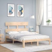 cama matrimonial  cama para adultos  estructura de cama de matrimonio con cabecero madera maciza cfw496618