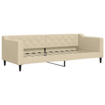 Sofá Cama | Cama Para Adulto | Sofá Convertible Sin Colchón Tela Crema 80x200 Cm