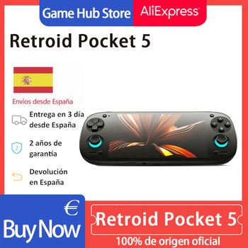 Retroid Pocket 5 (RP5), consola de videojuegos portátil, pantalla OLED HD de 5,5 pulgadas y resolución 1080P, Android 13, batería de 5000 mAh, el regalo perfecto para Navidad.