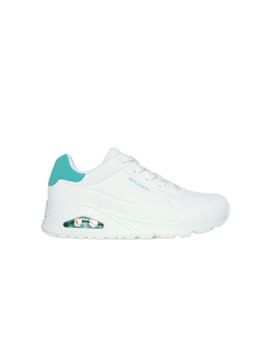Zapatillas Skechers Uno - Pop Back Mujer Blanco Azul