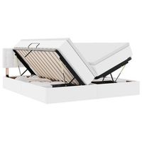 cama con almacenamiento y led puro 200 x 200 cm cuero sintetico vidaxl