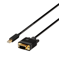 adaptador aisens mini displayport macho a vga macho 2m negro a125-0362