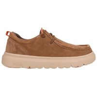 walk in pitas zapatos mocasin hidrofugado de piel - camel para mujer