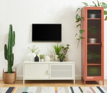 Mueble tv de metal beige arena l120cm