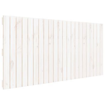 Cabecero De Cama De Pared Madera Maciza Pino Blanco 140x3x60 Cm