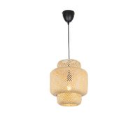 lampara de techo artesanal mimbre natural d28 cm
