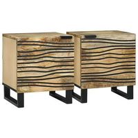 mesa de noche 2 pcs natural 40 x 33 x 46 cm vidaxl