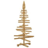 arbol de navidad de madera marron 120 cm madera maciza de pino vidaxl