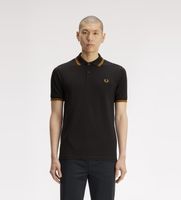 fred perry para hombre m3600 polo m3600 negro m casual algodon manga corta