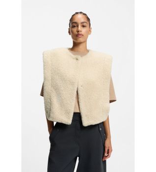 BOSS para mujer. 50557434 Chaleco Cosila beige (38), Casual, Poliéster