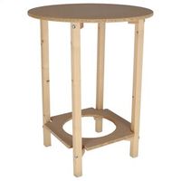 mesa camilla gazte acabado sin barniz 80x80x75 cm