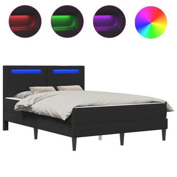 Estructura De Cama Negro 160 X 200 Cm Cuero Sintético Vidaxl