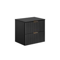mueble bajo lavabo 60cm y encimera tableros de melamina y mdf negro
