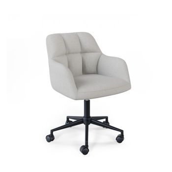 Silla de escritorio alcochada en gris claro
