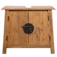 mueble de lavabo  armario de bano madera maciza de pino 70x32x63 cm
