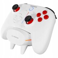controlador gaming rampage hydra pro blanco con estacion de carga