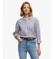 superdry para mujer w4010541a camisa poplin relaxed marino s casual algodon manga larga