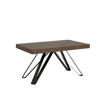Mesa Extensible 90x160/420 Cm Terium Nogal Patas Antracita