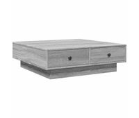 mesa de cafe - mesa de centro madera de ingenieria gris sonoma 90x90x28 cm