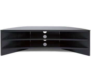 ALPHASON Finewoods Curve 1400 TV Stand - Black, Black
