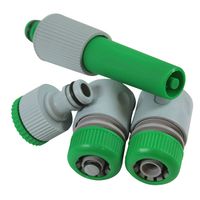 4pc hose connector set with sprayer soft action