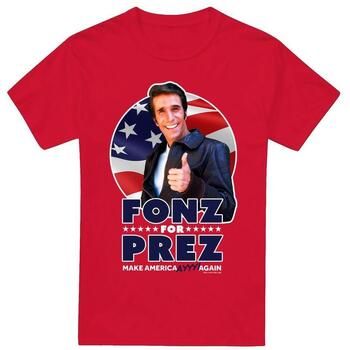 Happy Days Camiseta manga larga Fonz for Prez para hombre