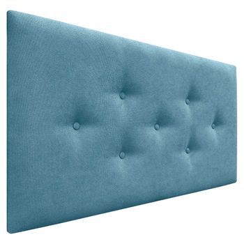 Dhome Cabecero De Tela Acualine Con 3 Hileras Intercaladas De Botones Y Patas Cabezal Tapizado Cama Lujo(turquesa, 105cm)