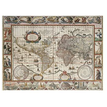 Puzzle Premium 2000 Piezas Softclick Tema Mapa Del Mundo Del Año 1650