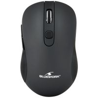 raton bluestork m-wl-off60-black inalambrico 1600 dpi negro 6 botones