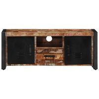 mueble tv  mueble de salon  mesa de tv madera maciza reciclada 100x30x40 cm