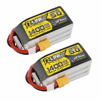 Batería LiPo TATTU R-Line Version 5.0 22.2V 1400mAh 150C 6S con enchufe XT60 para el dron de carreras FPV iFlight Nazgul