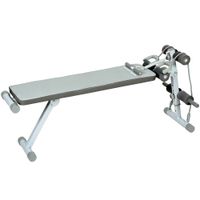 sportnow banco de abdominales ajustable multifuncion 141x52x54-71 cm azul y blanco   aosom espana