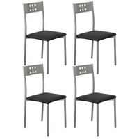 pack 4 sillas comedor costa color negro 41x47x86
