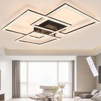 lampara de techo led glamour de cristal negro diseno modular 82 w para interior zmh