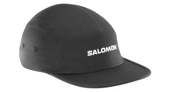 Gorra salomon logo 5 paneles negra
