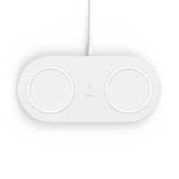 cargador inalambrico belkin boostcharge dual 10w blanco