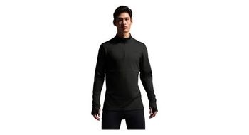 Camiseta termica gore wear training negra hombre 1 4 zip
