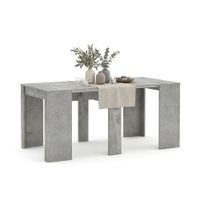 mesa consola extensible 50-235x90 cm melamina cemento