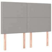 cabecero accesorio para dormir mueble de dormitorio en 4 partes 72 x 5 x 7888 cm tela gris claro tdl0206037