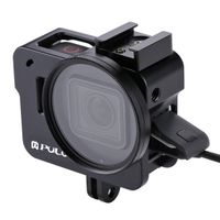 puluz-carcasa para gopro hero 5 6 7 carcasa protectora dura de aleacion de aluminio negro marco para camara 2018