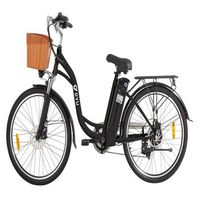 bicicleta electrica dyu c6 26 - motor 350w bateria 36v125ah alcance 40km frenos de disco - negro