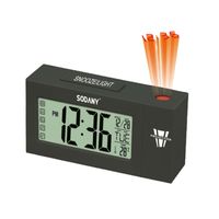 reloj despertador electronico digital proyeccion hora voz lcd sanda calendario 100 anos