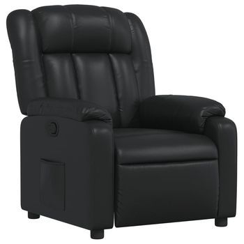 Sillón De Salón | Silla | Sillón Reclinable De Cuero Sintético Negro